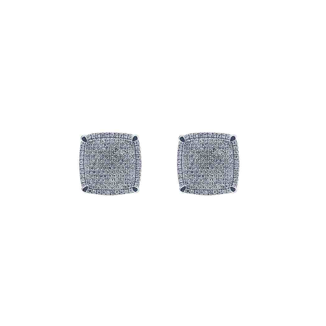 Square Diamond Stud Earrings ER21353A